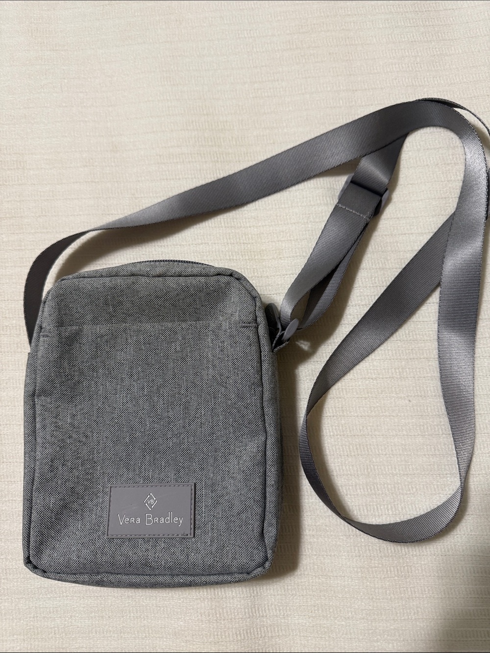 Vera Bradley Gray Compact Crossbody Messenger